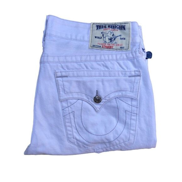 True Religion Jeans Size 36 STRAIGHT White - Picture 1 of 12